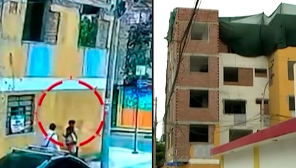 Ladrillo le cae a joven y la deja herida