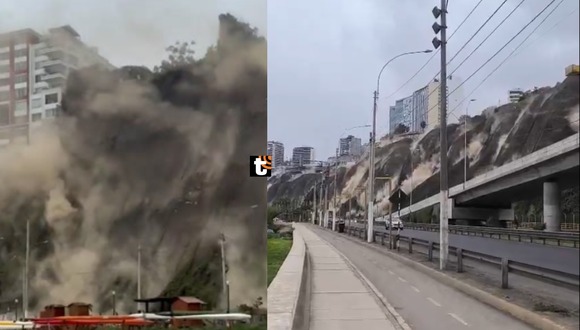 Sismo en Lima: se viralizan imágenes sobre derrumbe en toda la Costa Verde