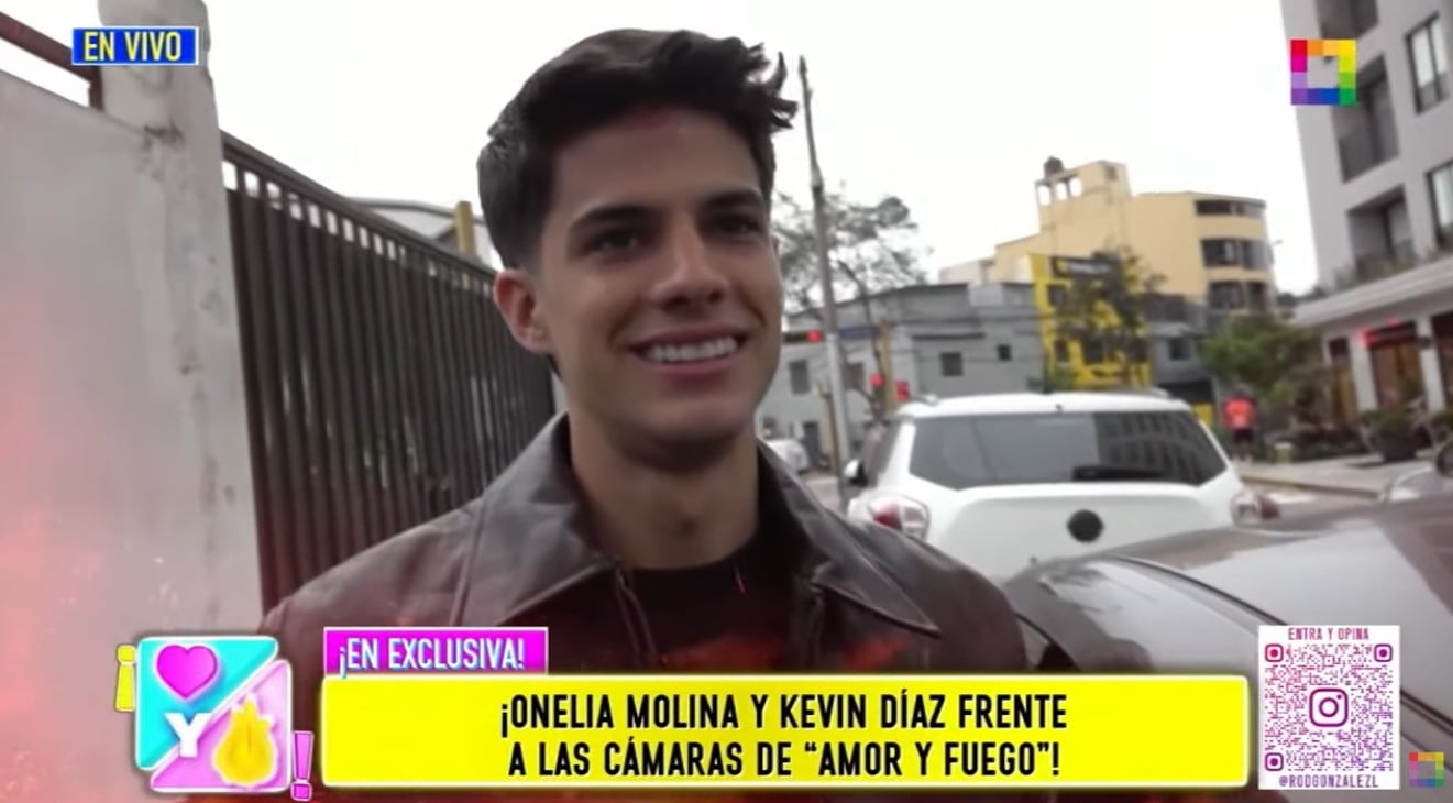 Kevin Díaz fue abordado por las cámaras de 'Amor y fuego'.