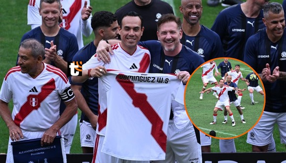 TROME - Presidente José Jerí participó en partido entre leyendas del fútbol peruano vs. de la Conmebol