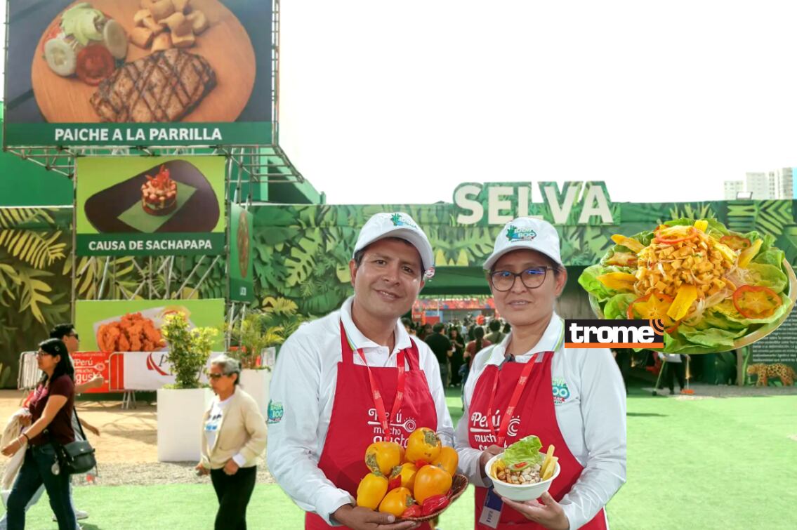 Desde Chanchamayo también están presentes con el cebiche de Bamboo Park. (Entrevista y Foto Compos: Isabel Medina / Trome).