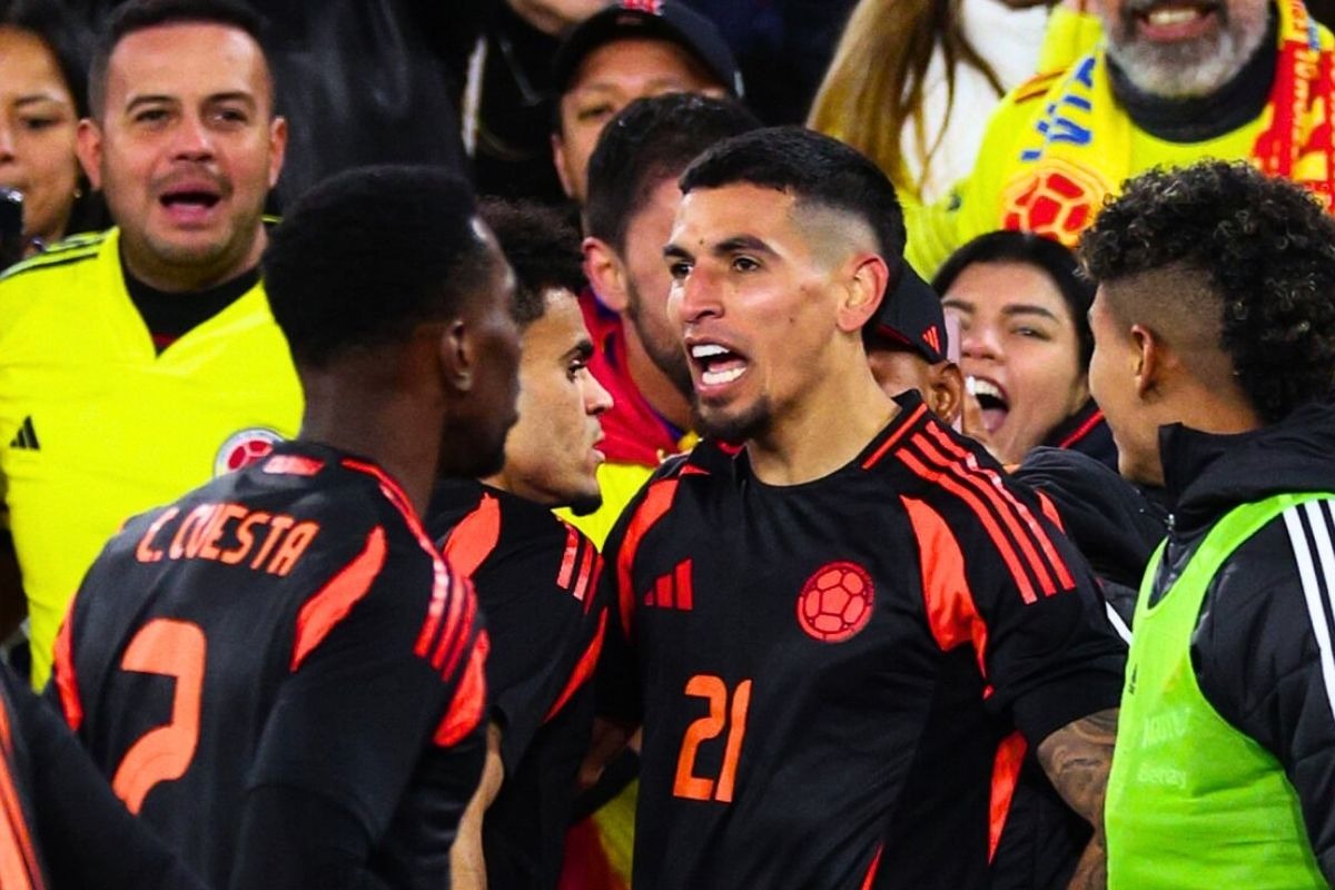 Colombia festeja el 1-0 conseguido ante España en Londres (Foto: EFE)