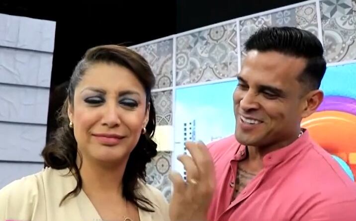 Karla Tarazona y Christian Domínguez tuvieron una pequeña discusión tras la negativa del cantante a pasar por la prueba del polígrafo.