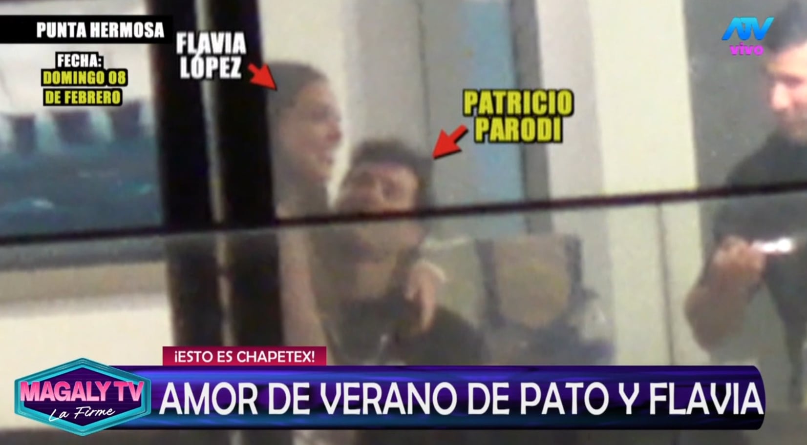 Patricio Parodi y Flavia López juntos en departamento en el sur.