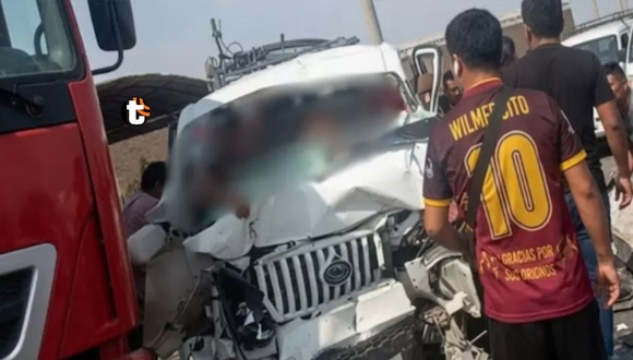 TROME | Choque de minivan y tráiler deja dos muertos y diez heridos. Video: ATV