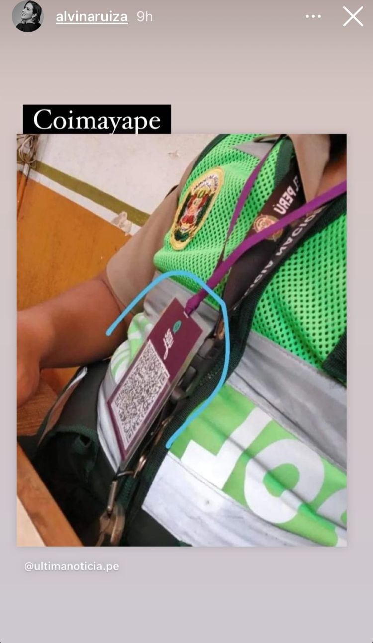 Periodista Alvina Ruiz comparte la foto: “Coimayape” (Foto: Captura)