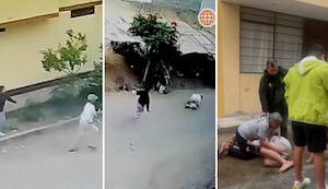 Ladrón ataca a madre e hija por la espalda y es atrapado por valientes vecinos