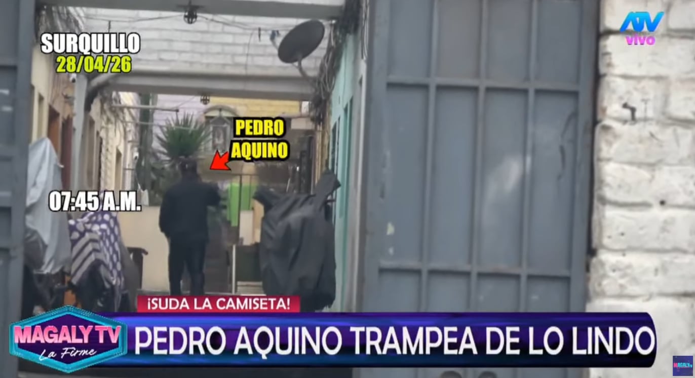 Pedro Aquino captado visitando a 'La Chocolatita' a las 7:45 a.m., pese a tener esposa y familia.