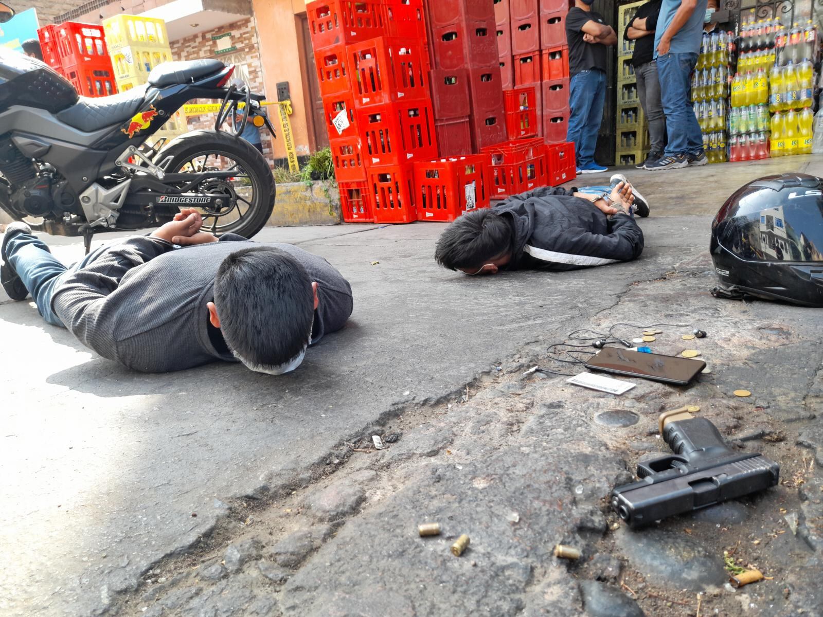 Sujetos armados iban a robar siete mil soles pero cayeron a balazos. | Foto: Gonzalo Córdova