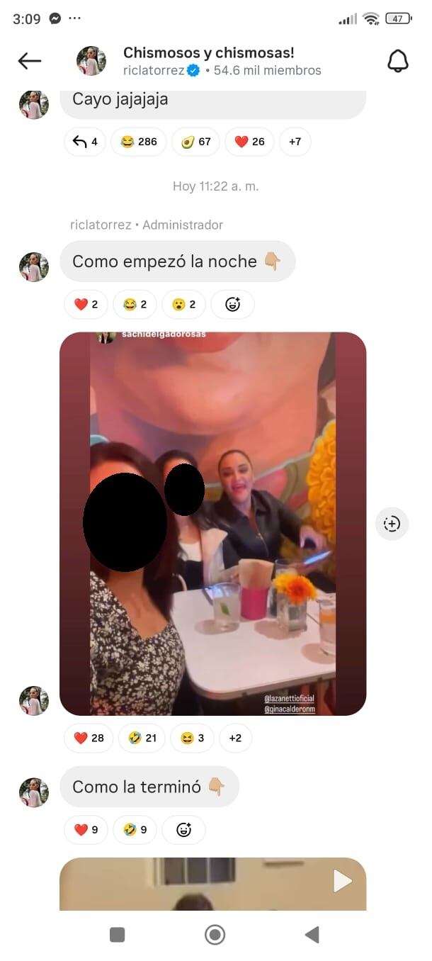 Mariella Zanetti y sus amigas tomando unos traguitos antes de emitirse EVDLV.