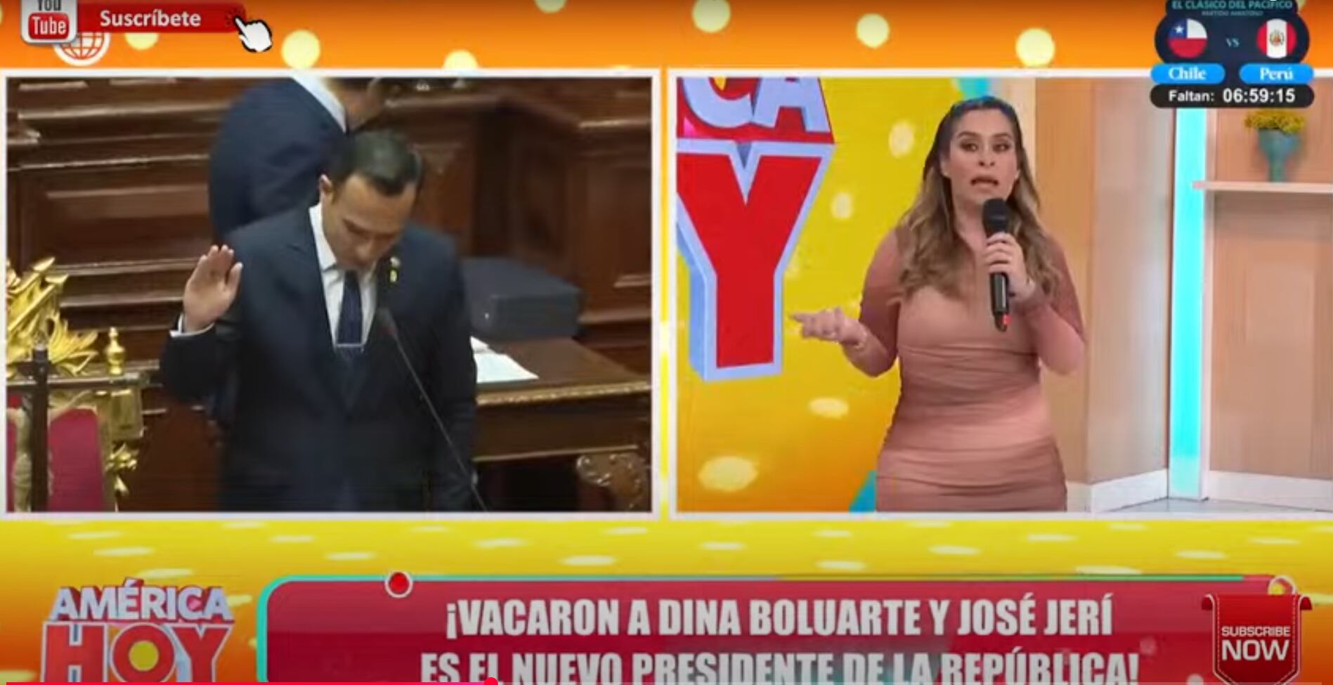 Conductora critica al nuevo mandatario del país, José Jerí. (Fuente: América TV)