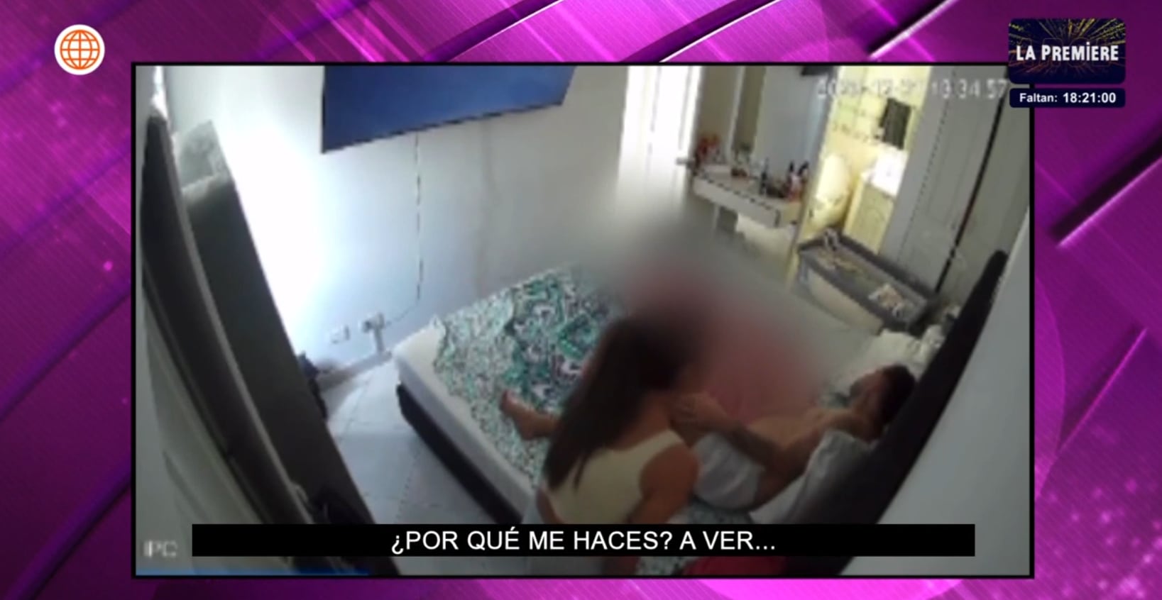 Imagen de Samahara Lobatón confrontando a Bryan Torres por presunta infidelidad.