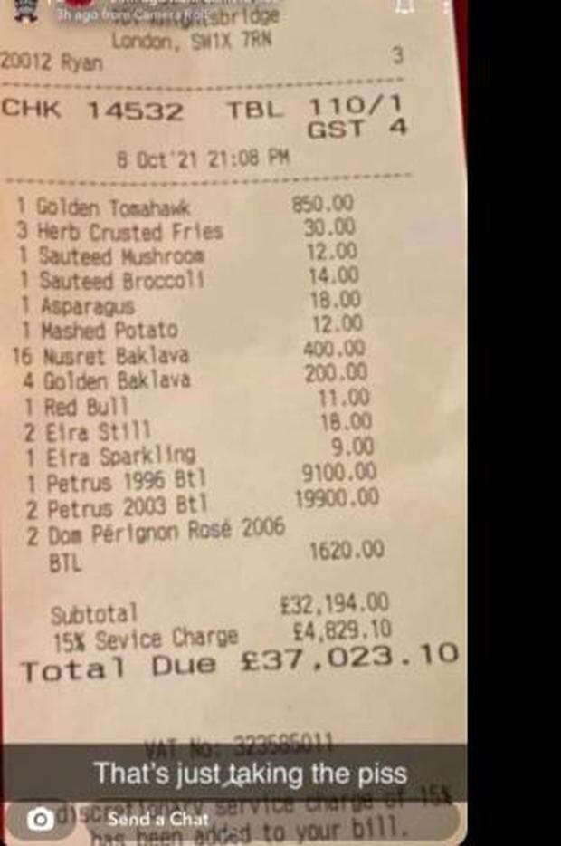 Esta fue la factura millonaria. (Foto: Archivo particular).