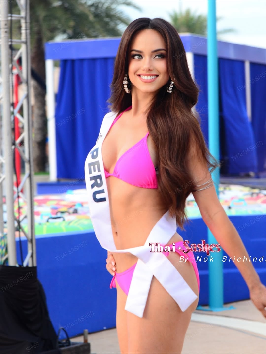 Modelo deslumbra en su traje de baño en las preliminares del Miss Universo 2025. (Fuente: Instagram)