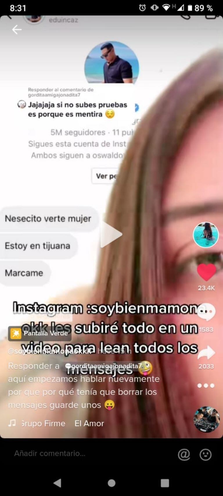 Captura de pantalla de Tiktok.