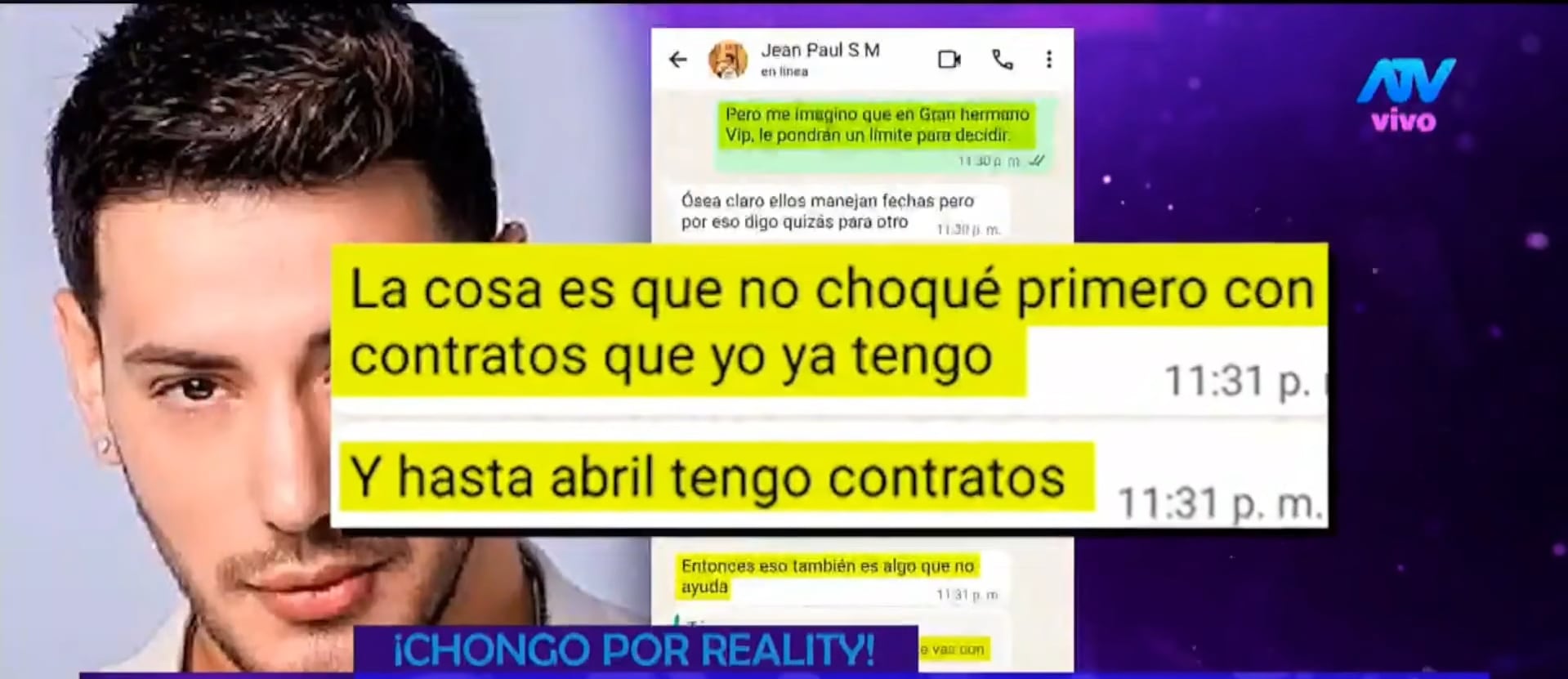 Explica su postura frente a oportunidad que recibió Romina Gachoy. (Fuente: ATV)