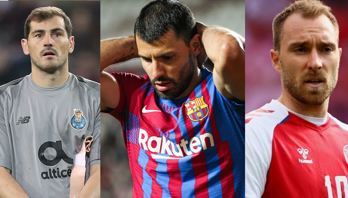 El caso de Sergio Agüero, hacer recordar a lo sucedido con Iker Casillas y Christian Eriksen. Foto: Archivo.