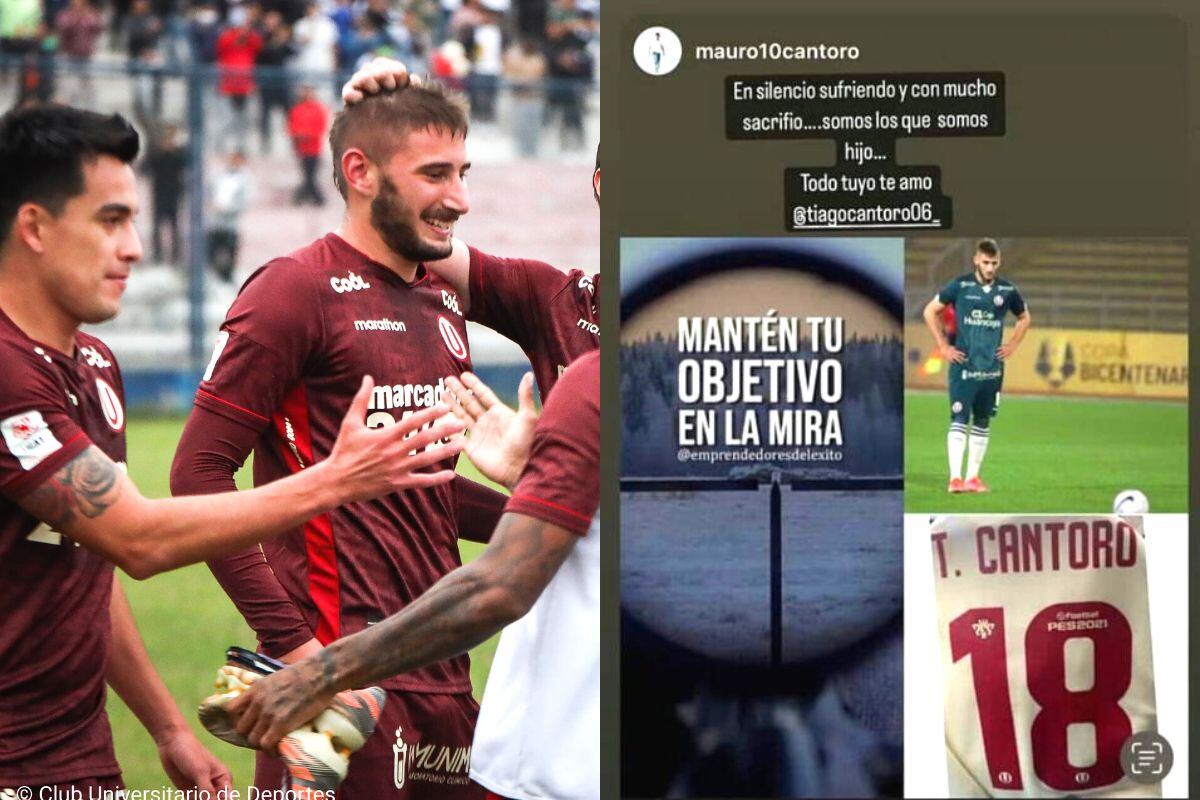 Tiago Cantoro recbió el aliento de su papá recoerdado goleador de la 'U' (@tiagocantoro06_)