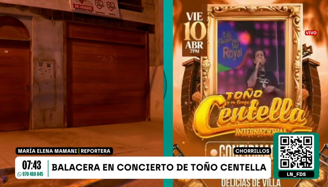 Dos heridos dejó balacera durante concierto de Toño Centella en Chorrillos.