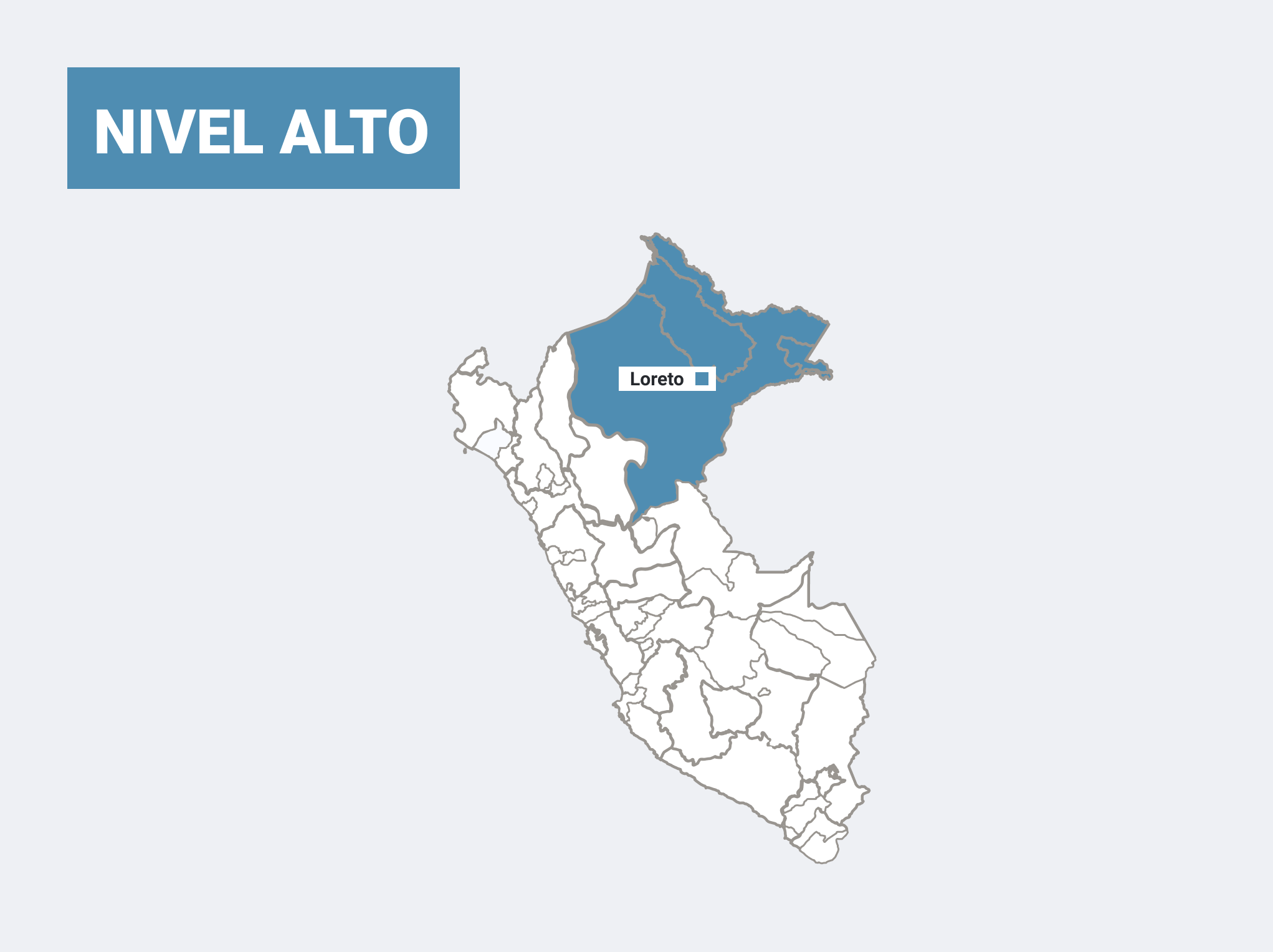 Las provincias que se encuentran en nivel de alerta alto. (Foto: Gob.pe)