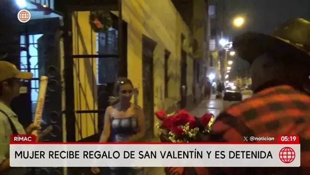 Grupo Terna captura a mujer tras falsa sorpresa por San Valentín en el Rímac. Foto: América Noticias