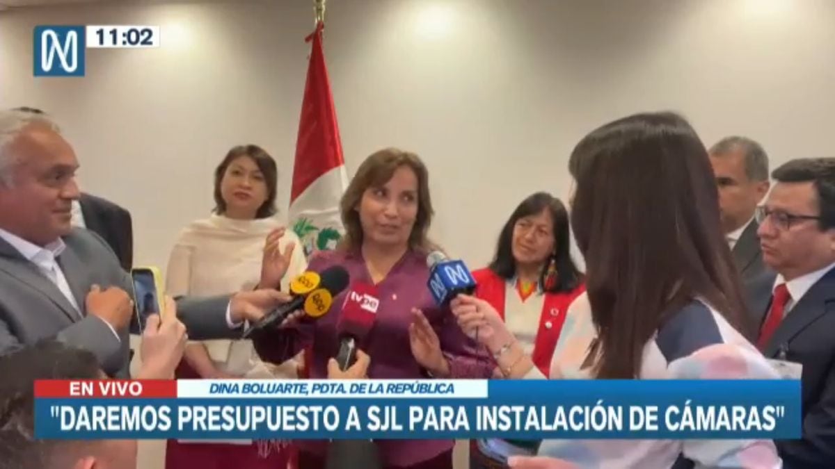 Dina Boluarte mantiene una actitud desafiante ante la prensa en Estados Unidos. (Canal N)