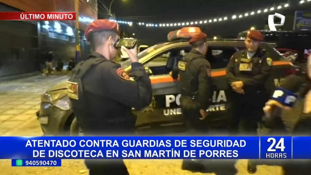 Presuntos sicarios dejaron a dos agentes de seguridad heridos.