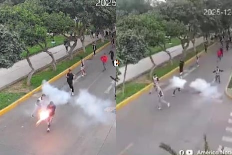 ¡Pánico en La Victoria! Vándalos con cuchillos y bombardas desatan caos en parque lleno de niños