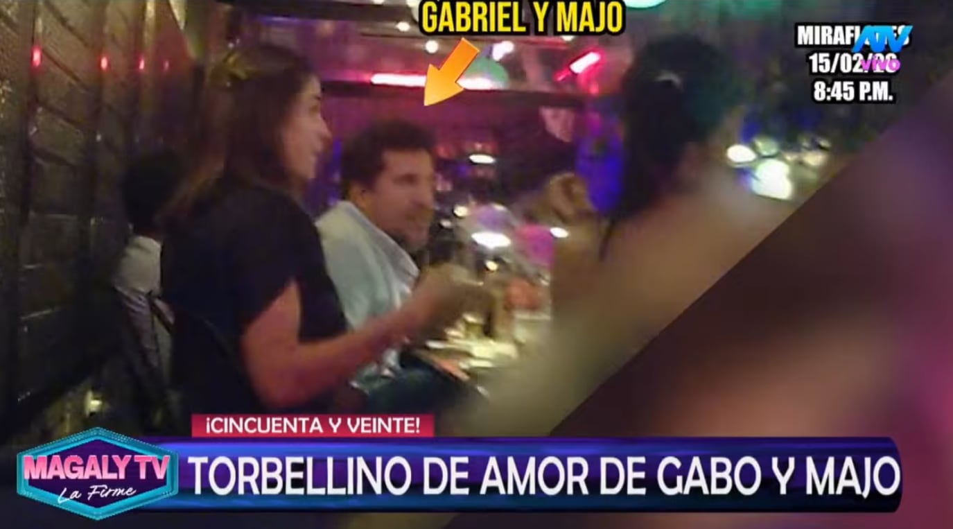 Gabriel Calvo y 'Majo con sabor' captados juntos en el cumpleaños de él este domingo 15 de febrero.