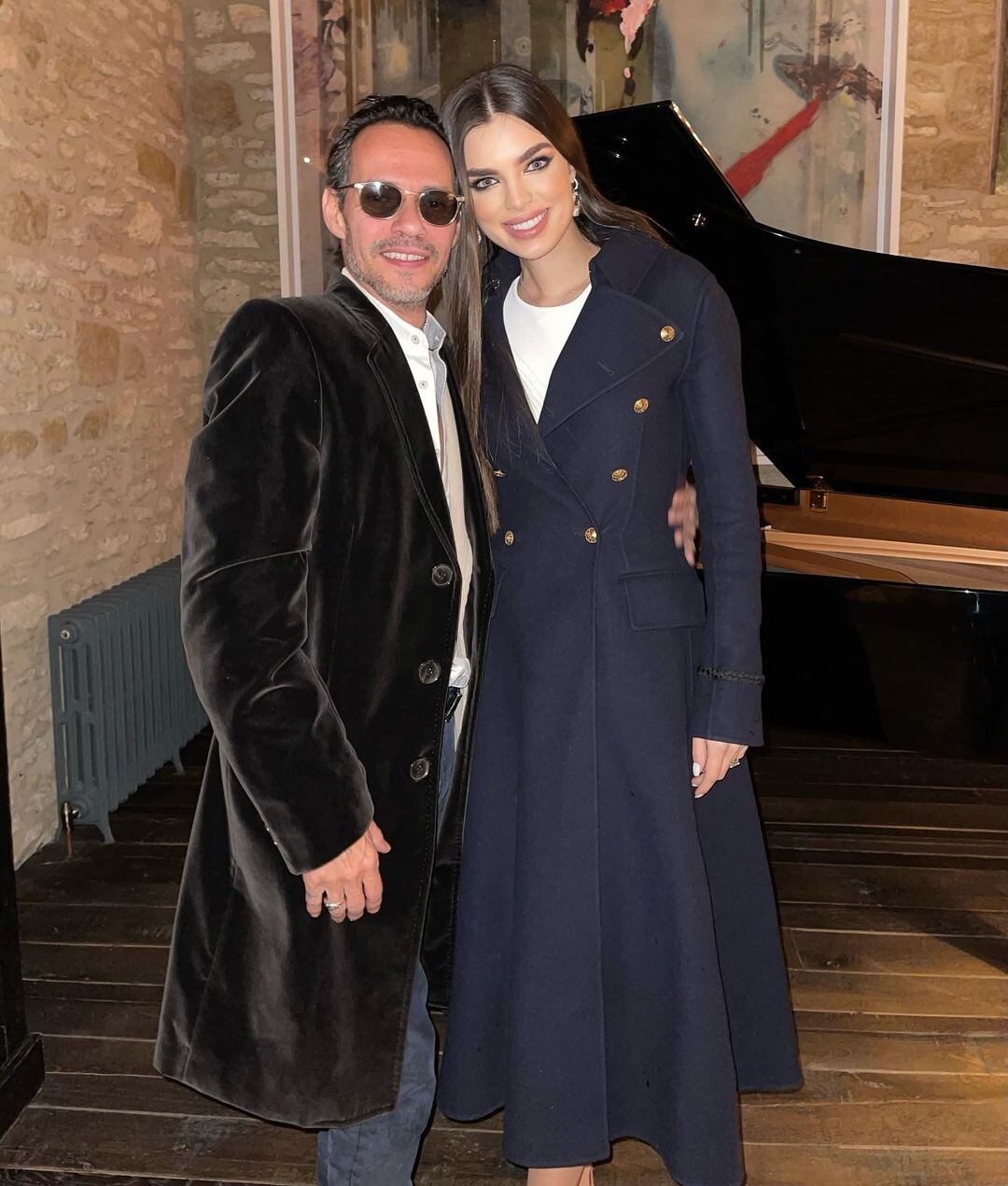 Marc Anthony y Nadia Ferreira pasaron juntos el Año Nuevo 2023 en Inglaterra (Foto: Nadia Ferreira/ Instagram)