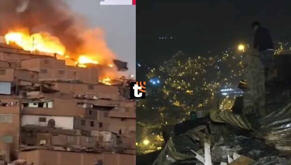 Incendio consume viviendas en San Juan de Lurigancho