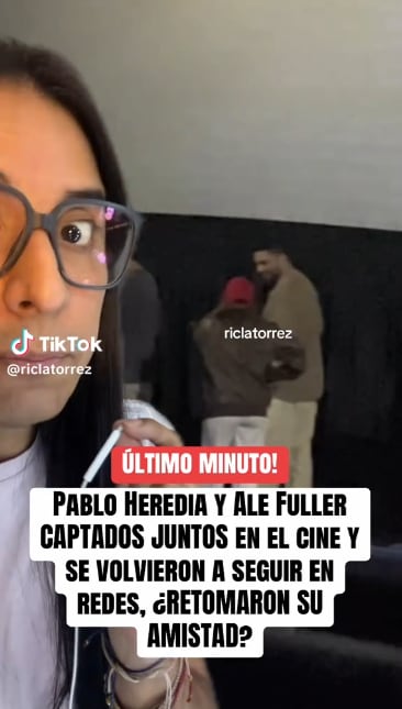 Pablo Heredia y Ale Fuller presuntamente captados en sala de cine en Miraflores, según Ric la Torre.