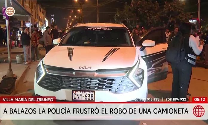 Frustran robo de camioneta a balazos en Villa María del Triunfo. Foto y video: América Noticias