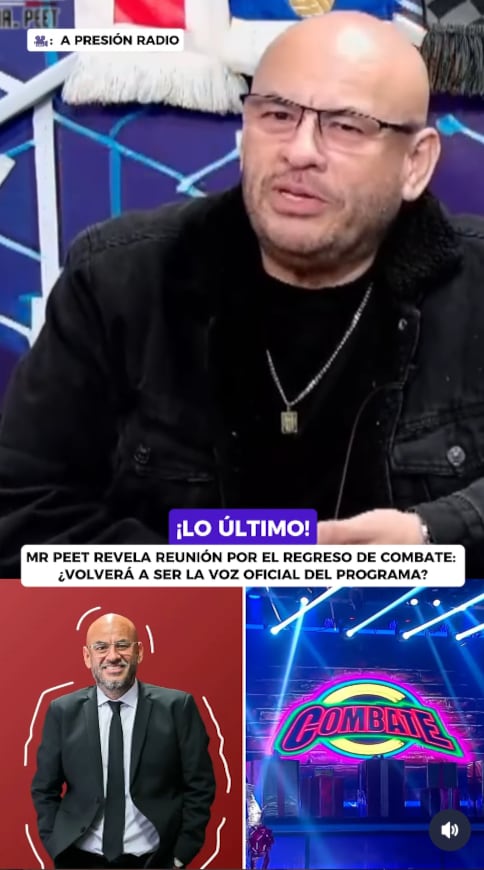 Mr. Peet confirma haber tenido reuniones, pero no asegura si volverá a ser la voz oficial de 'Combate'.