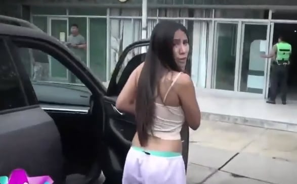 Samahara Lobatón acompañó a Bryan a la comisaría