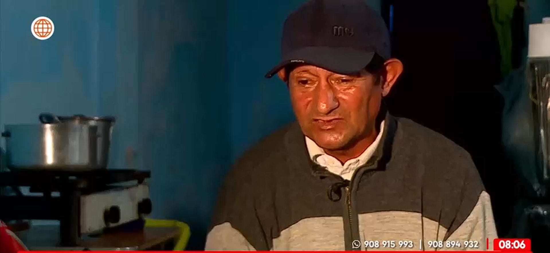 Eloy Zuñíga recuerda cómo su esposa fue atropellada hace un mes. (Fuente: América Noticias)