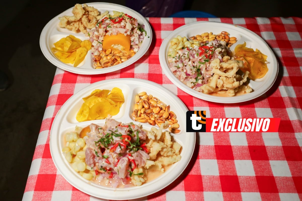 En su cevichería exprés encontrarás ceviche y chicharrón de pescado, de pota y mixto; causas; arroz con mariscos; y deliciosa chicha morada. Foto: Lenin Tadeo / Trome.