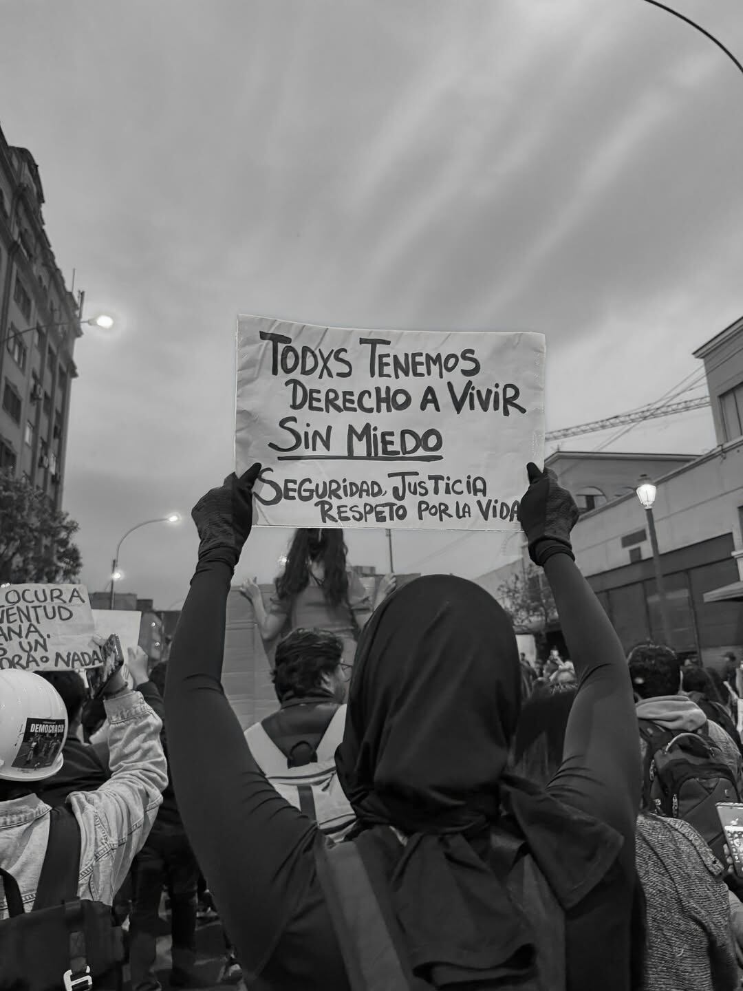 Modelo estuvo presente en la marcha del 15 de octubre. (Instagram: @janickmaceta)