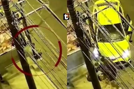 El Agustino: Taxista arrolla a hombre sentado en la vereda | FUERTES IMÁGENES