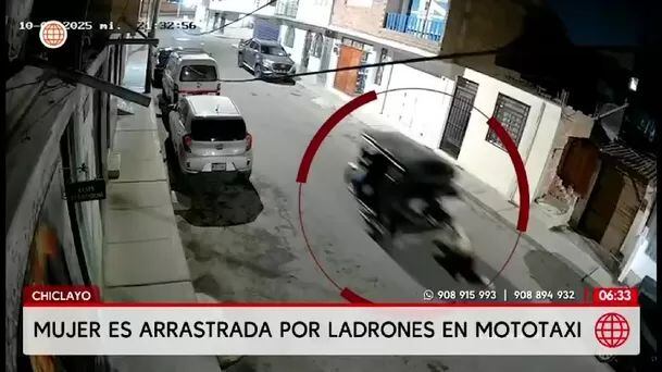 Joven es arrastrada por mototaxi al intentar recuperar su celular. Foto: América Noticias