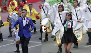 Colegios de Huaycán virales de TikTok se lucen en Gran Parada y Desfile militar a ritmo de Chacalón