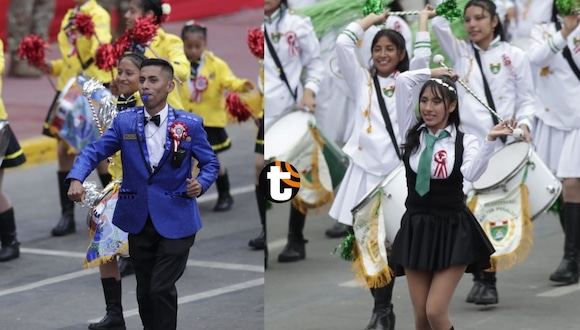 Participación de colegios en el desfile militar