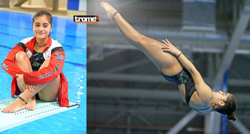 Orgullo blanquirrojo. A sus 14 años, Ana destaca como clavadista y acaba de ganar doble medalla de oro para el Perú. (Trome / Legado)