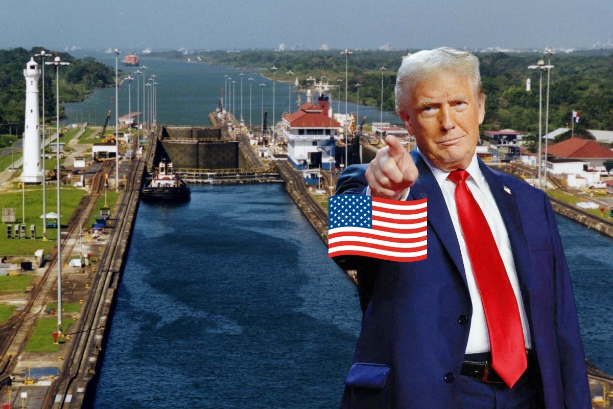 Donald Trump amenaza con recuperar a la fuerza el Canal de Panamá. Foto: Composición / Trome.