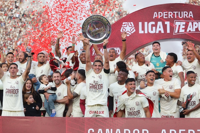 Celebración de Universitario como ganador del Torneo Apertura (Fotos: Jesús Saucedo)