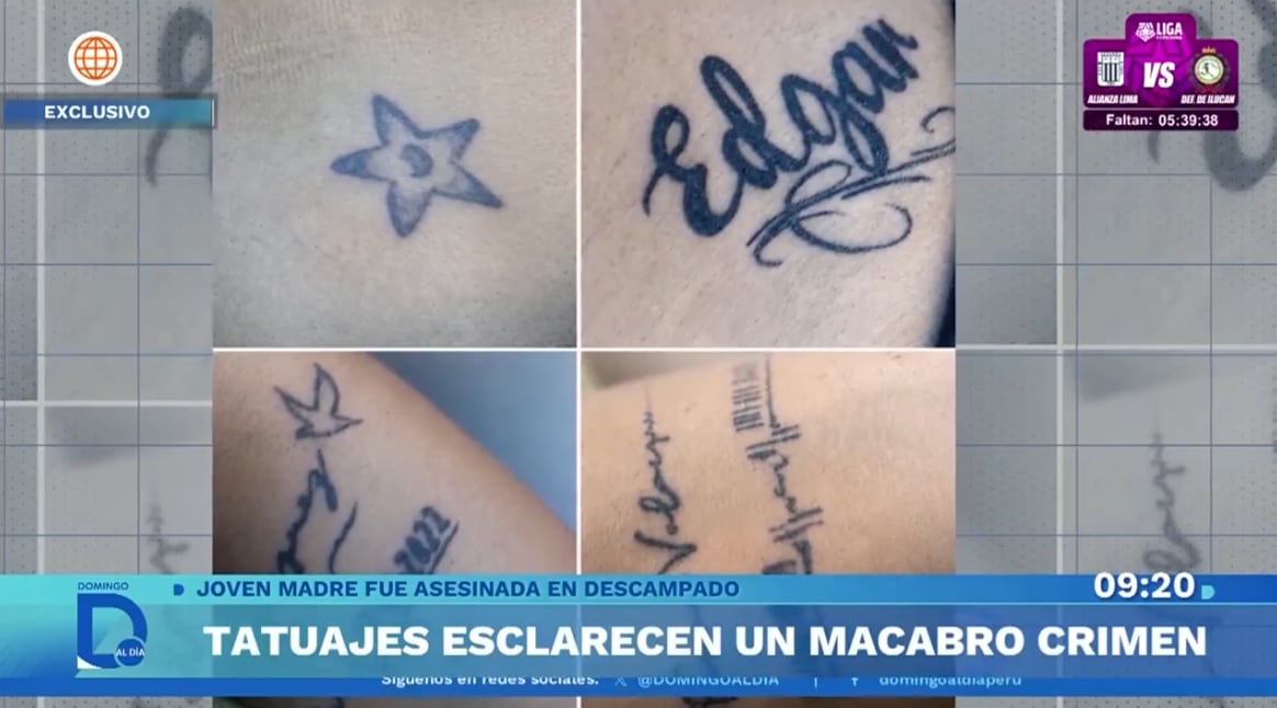 Los tatuajes en el cuerpo de la joven madre fueron claves para sus identificación.