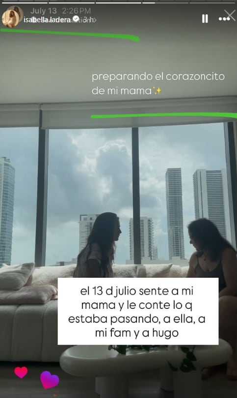 Isabella Ladera confirma que avisó a Hugo de la filtración de video íntimo con Beéle el 13 de julio.