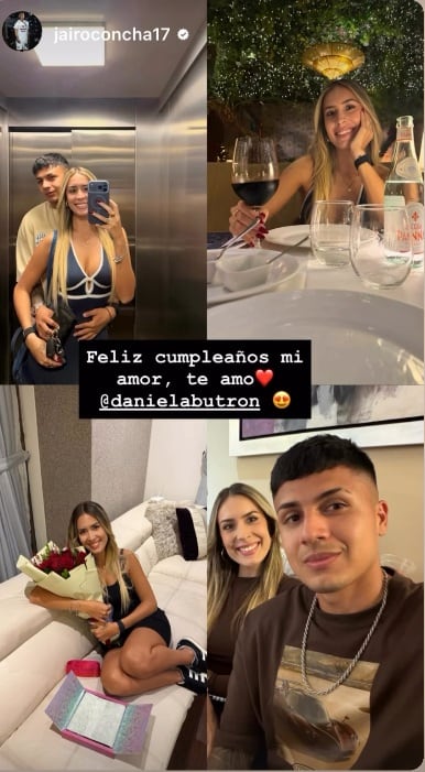 Jairo Concha confirmó la relación con influencer Daniela Butrón. (@danielabutron)