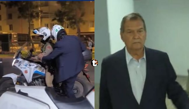 Jorge Nieto llegó al debate en moto