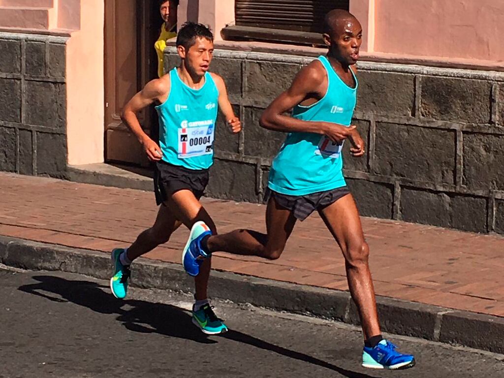 Christian Pacheco se consagró en la competencia atlética \"Quito-Últimas Noticias 15K\". (Foto: Jorge Pacheco E.)